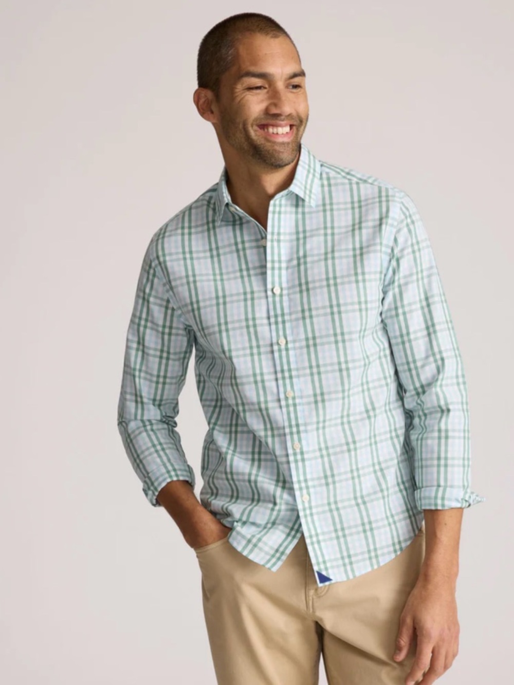 UNTUCKit Men's Wrinkle-Free Quigley Button-Down Shirt L